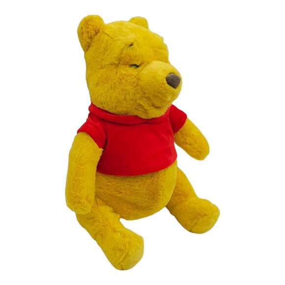 Disney Store Winnie The Pooh Plush 15" Stuffed Toy Soft Teddy Bear Red Shirt - Picture 3 of 12